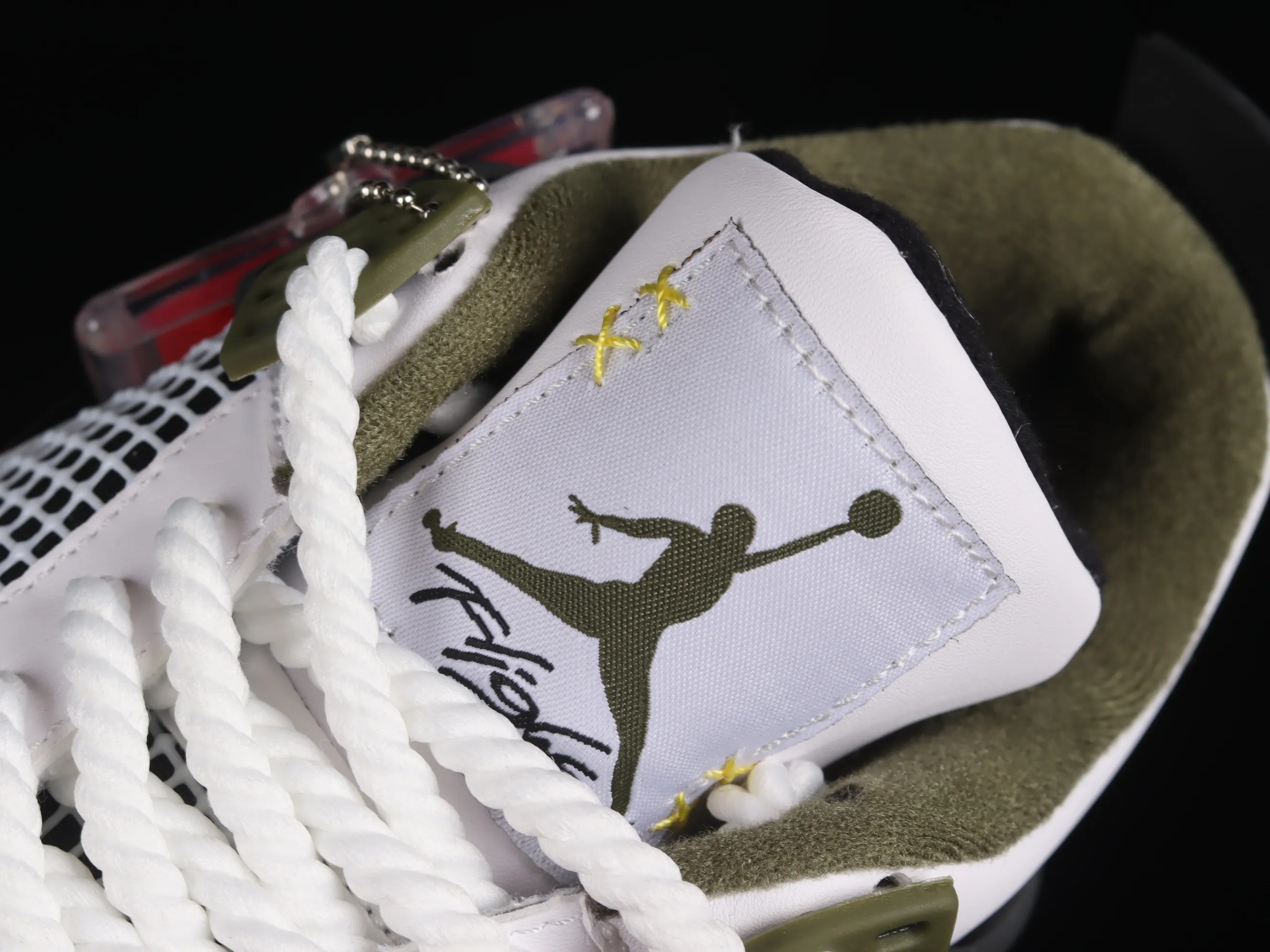 All categories Air Jordan Jordan series basketball shoes Air Jordan 4 Air Jordan 4 Retro AJ4 Joe 4 white and green men's cultural basketball shoes CT8527-900